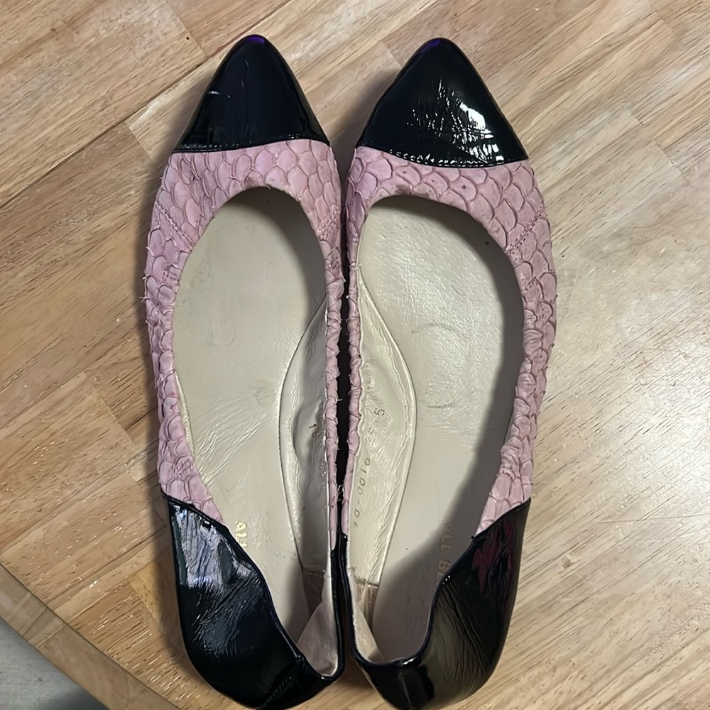 All black Flats size 38.5
